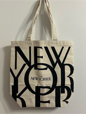 The New Yorker Canvas Tote Bag Magazine Logo Reusable Bag Dual Sided Canvas Bag